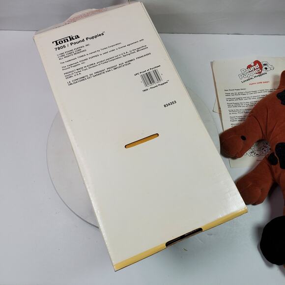 Vintage 1980 Tonka Pound Puppies Original w/ Box + Papers 14 Inch Long - Picture 12 of 12